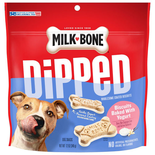 MilkBone Dipped Dog Treats Yogurt, 1ea/12 oz