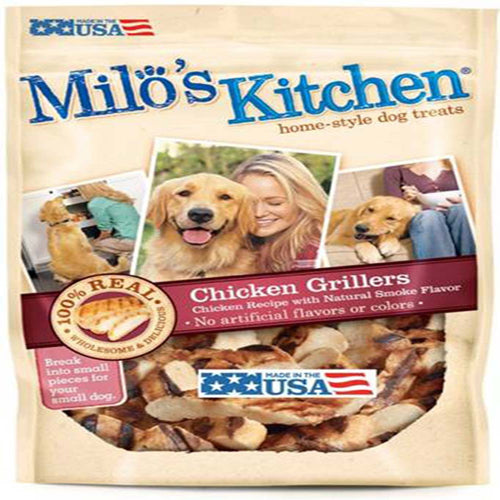 Milos Kitchen Chicken Grillers Recipe Dog Treats 2.7 Oz