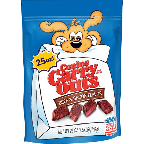 Canine Carry Outs Beef and Bacon Dog Treats 25 Oz