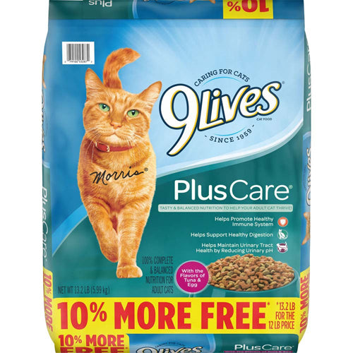 9Lives Plus Care Cat Food 13.2 Lb