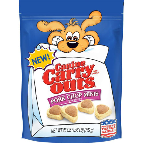 Canine Carry Outs Pork Chop Minis Dog Treats 25 Oz