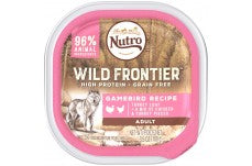 Nutro Wild Frontier Gamebird Recipe Turkey Loaf With A Mix Of Chicken and Turkey Pieces Dog Food Tray 3.5 Ounces (Case Of 24)