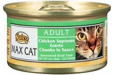 Nutro Max Chicken Supreme Entree Chunks In Sauce Can Cat Food 24Ea/3Oz