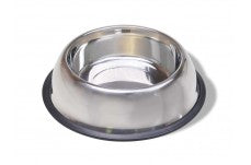 Van Ness Plastics Stainless Steel Non Tip Dog Bowl w/Rubber Ring 32oz