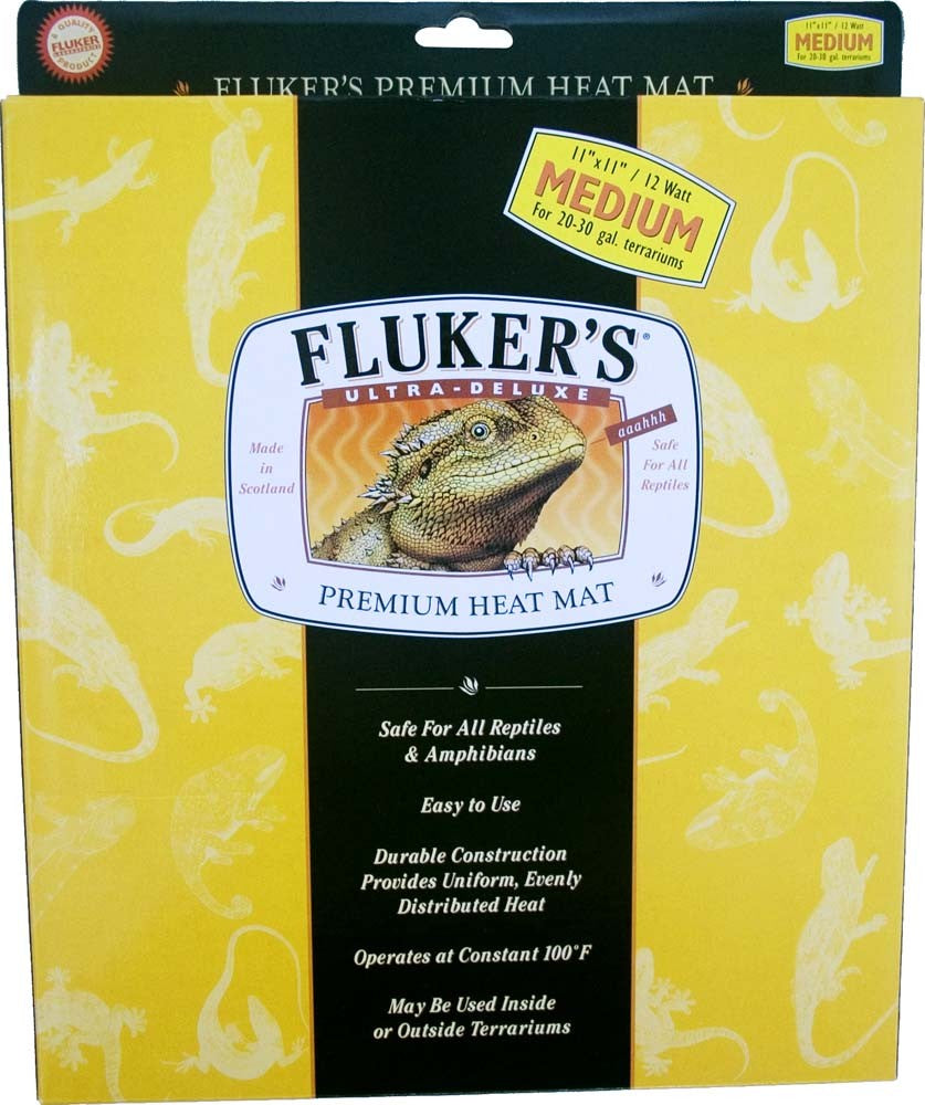 Fluker's Ultra-Deluxe Premium Heat Mat for Reptiles 11 in x 11 in Medium