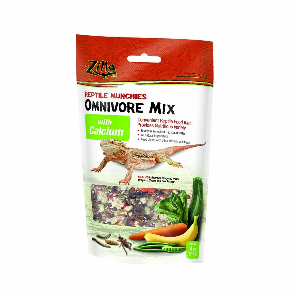 Zilla Reptile Munchies Omnivore with Calcium 4 Ounces