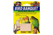 Zoo Med Bird Banquet Fruit Formula Mineral Block Pink 1 oz Small