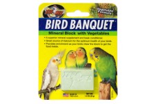 Zoo Med Bird Banquet Vegetable Formula Mineral Block Green 1 oz Small