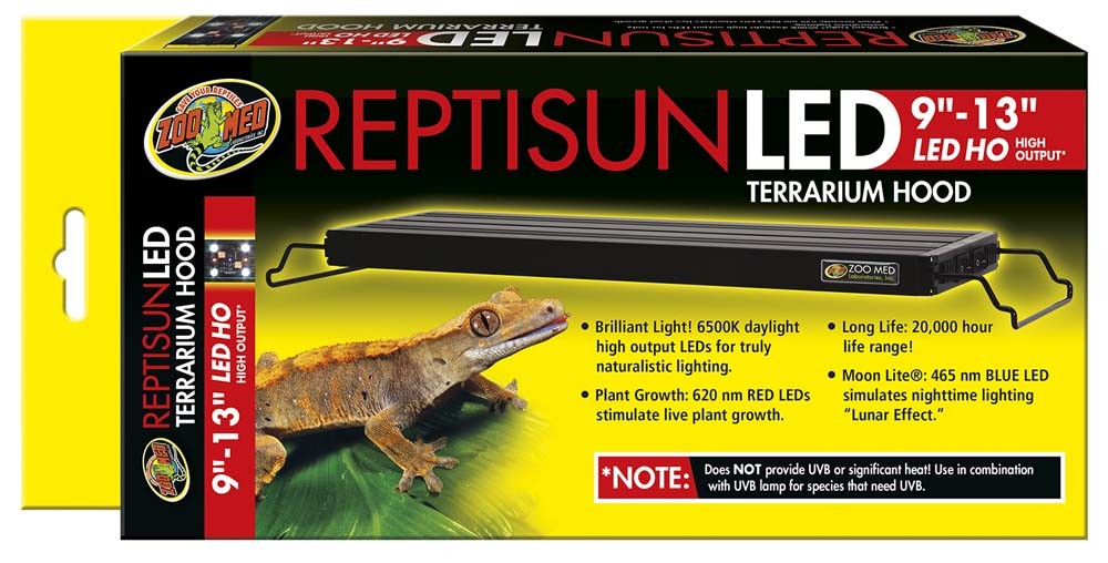 Zoo Med ReptiSun LED Terrarium Hood Black 9 in - 13 in