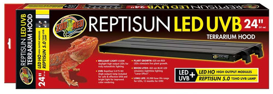 Zoo Med Reptisun T5 Led Uvb Terrarium Hood 24 In