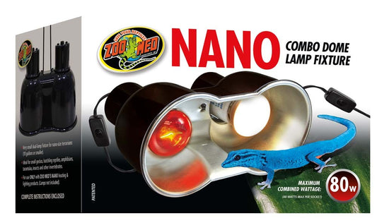Zoo Med Nano Combo Dome Lamp Fixture Black 8 in x 4 in