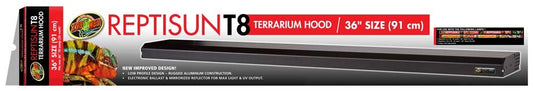 Zoo Med ReptiSun T8 Terrarium Hood Hood Only Black 36 in