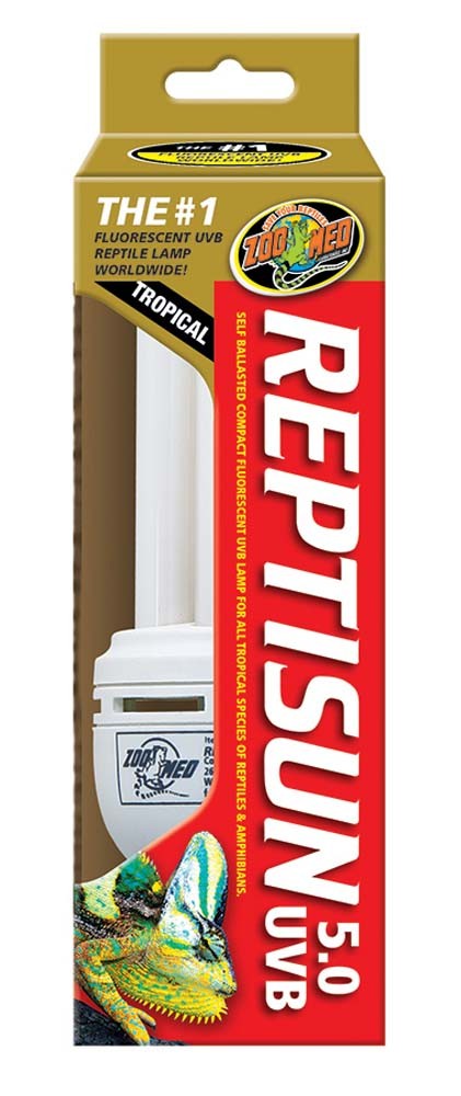 Zoo Med ReptiSun 5.0 UVB Tropical Compact Fluorescent Lamp Regular White 26 Watt