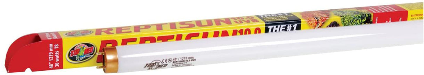 Zoo Med ReptiSun 10.0 UVB T8 Fluorescent Lamp White 48 in