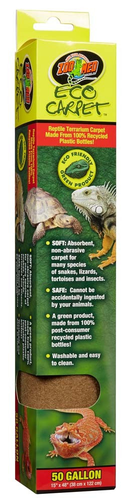 Zoo Med Eco Carpet Reptile Terrarium Carpet Tan 50 Gallon, 15Inches X 48Inches