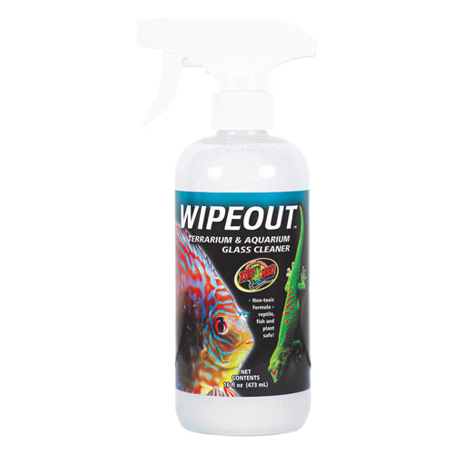 Zoo Med WipeOut Terrarium  Aquarium Glass Cleaner 16 oz