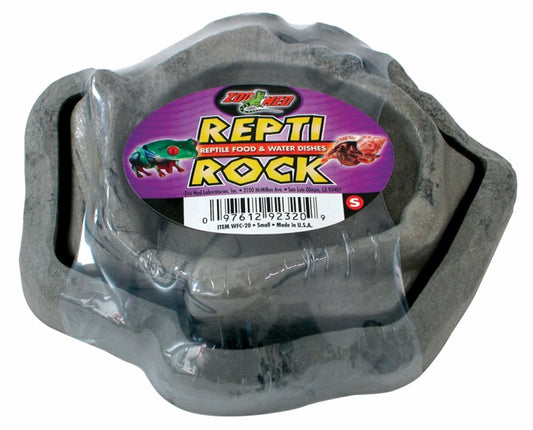 Zoo Med Combo Repti Rock Food and Water Dish Black Small