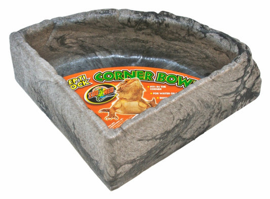 Zoo Med Repti Rock Corner Bowl Water Dish Assorted Large