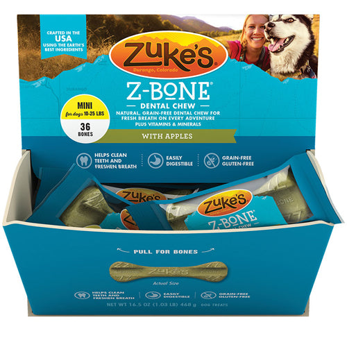 Zukes Dog Z-Bone Mini Apple 36 Pack