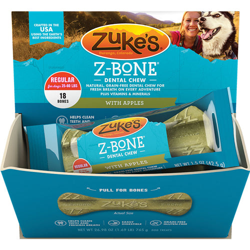 Zukes Dog Z-Bone Regular Apple 18 Pack