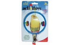 JW Pet ActiviToy Ring Clear Bird Toy Multi-Color Small Medium