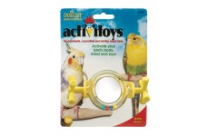 JW Pet ActiviToy Rattle Mirror Bird Toy Assorted Small Medium