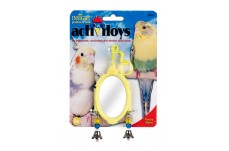 JW Pet ActiviToy Fancy Mirror Bird Toy Multi-Color Small Medium