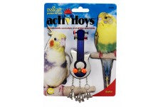 JW Pet ActiviToy Birdy Guitar Bird Toy Multi-Color Small Medium