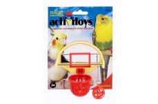 JW Pet ActiviToy Birdie Basketball Bird Toy Multi-Color Small Medium