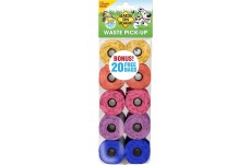 Bags on Board Waste Pick-up Bags Refill Yellow, Pink, Purple, Blue 140 Count