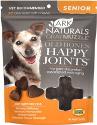 Ark Naturals Gray Muzzle Joint Health Senior Dog Treats, 3.17-Oz Bag, 90 Count