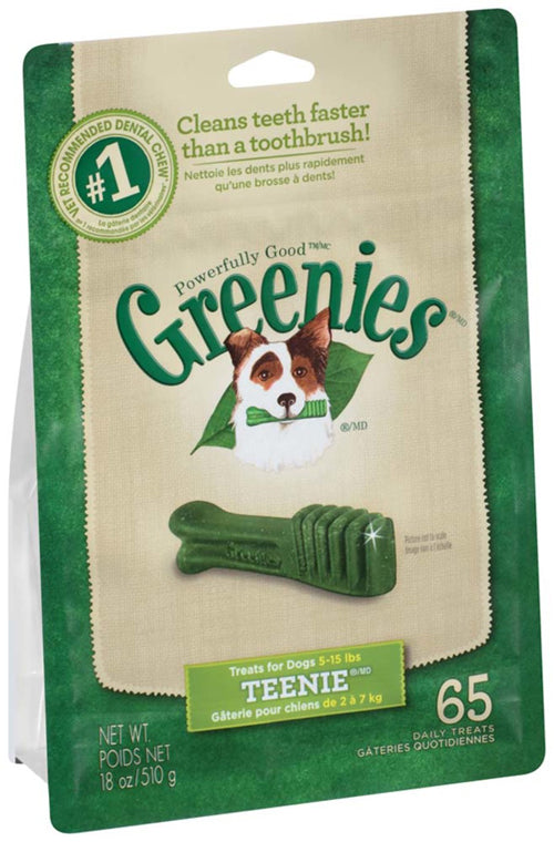 Greenies Original Dog Dental Treat 18 oz 65 Count Teenie