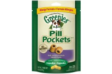 Greenies Pill Pockets Grain Free Dog Treats Duck and Pea Formula - Capsule Size 6.6 Oz. 25 Treats