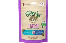 Greenies Feline Flavor Fusion Dental Treats For Cats Ocean Fish and Tempting Tuna Flavors 2.5 Oz.