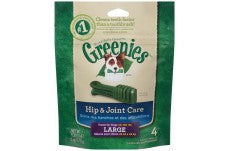 Greenies Hip and Joint Large Dental Dog Chews - 6 Ounces 4 Treats