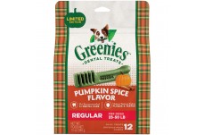 Greenies Pumpkin Spice Flavor Regular Size Dog Dental Chews 12 Ounces 12 Treats