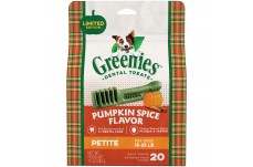 Greenies Pumpkin Spice Flavor Petite Dog Dental Chews 12 Ounces 20 Treats