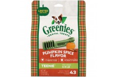 Greenies Pumpkin Spice Flavor Teenie Dog Dental Chews 12 Ounces 22 Treats