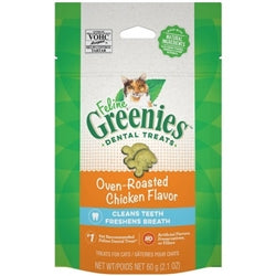 Greenies FELINE Cat Dental Treat Oven Roasted Chicken Flavor 2.1 oz