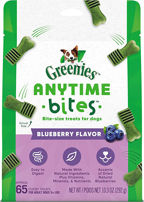 Greenies Anytime Bites BiteSize Dog Dental Treats Blueberry, 1ea/10.3 oz