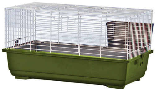 A  E Cages Rabbit Cage Green, 2ea/24 in X 13 in X 13 in