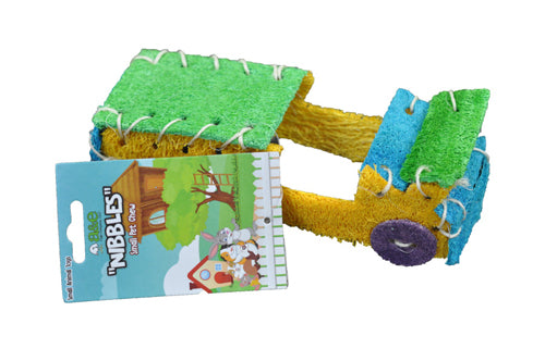 A  E Cages Nibbles Small Animal Loofah Chew Toy Race Car, 1ea