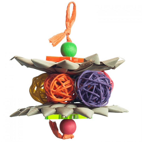 A  E Cages Nibbles Single Palm Star Stacks Small Animal Chew Toy 1ea/One Size