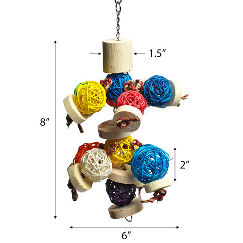 A & E Cages Happy Beaks Ball Thing Bird Toy XS