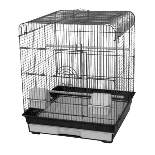 A & E Cages Flat Top Cage (2) Black & (2) White 18in X 18in 4pk