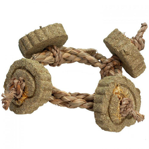 A  E Cages Nibbles 4 Way Circle Rope Hay Small Animal Chew 1ea/One Size