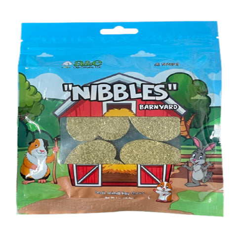 A & E Cages Barnyard Nibbles Hay Chew Small Animal Bites Heart 4pc