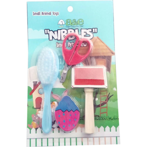 A  E Cages Nibbles Small Animal Grooming Kit Multi, 1ea/One Size