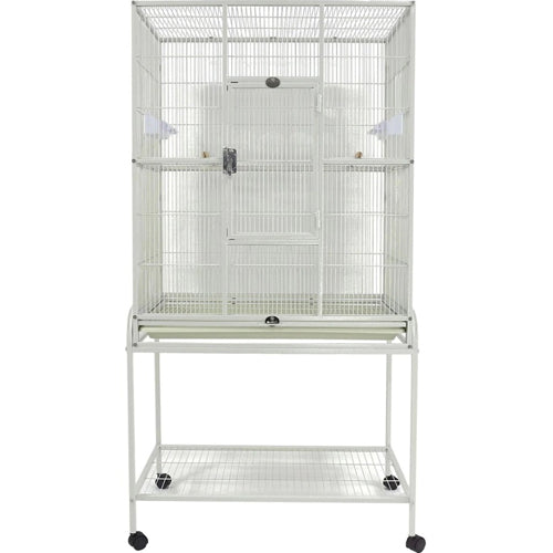 A & E Cages Flight Cage and Stand White 31in X 20in