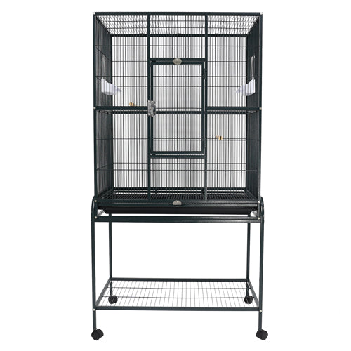 A & E Cages Flight Cage and Stand Green 31in X 20in